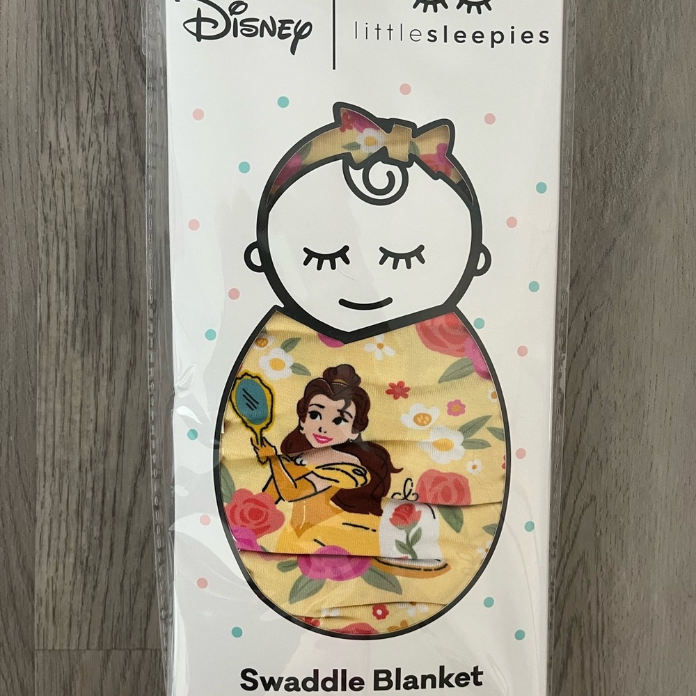 Little Sleepies Disney Belle Floral Swaddle - Yellow, Pink, Cream